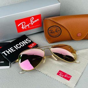 Ray-Ban Suitable For Men And Women RB3025 Sunglasses silver pink Mirror LF4